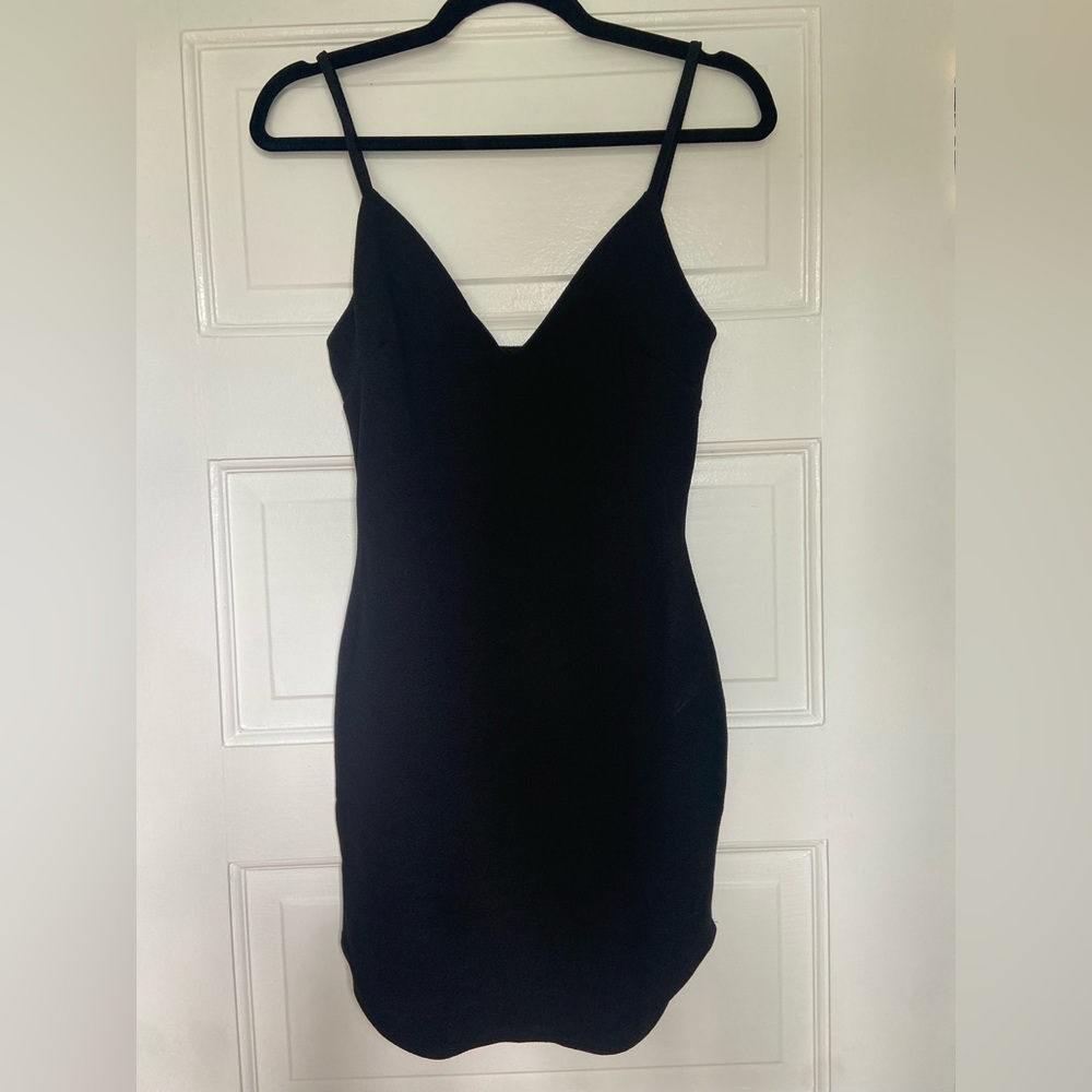 Black mini dress
